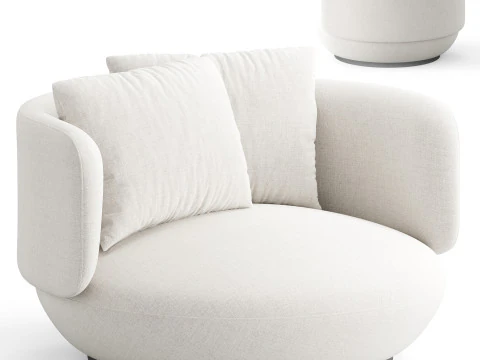 バイシャ アームチェア 3Dモデル