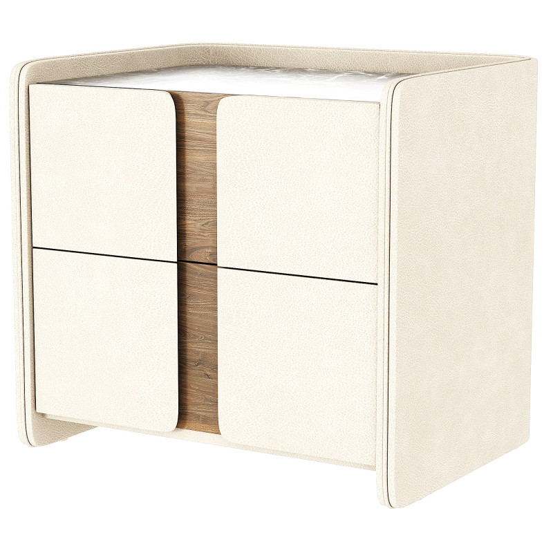 CHARLOTTE Sintered Stone Nightstand 3D Model .c4d .max .obj .3ds .fbx .stl .blend 