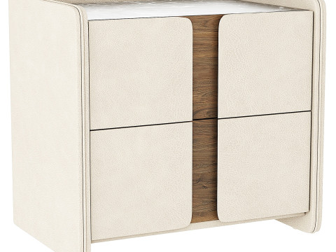 CHARLOTTE Sintered Stone Nightstand 3D Model
