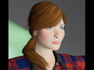 Piękna, urocza kobieta, gotowa do gry postać Model 3D