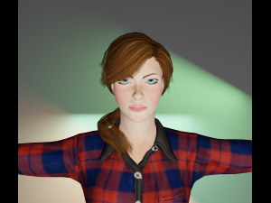 Beautiful Cute Woman Game ready Character 3D Model