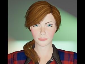 Beautiful Cute Woman Game ready Character 3D Model