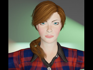 Beautiful Cute Woman Game ready Character 3D Model