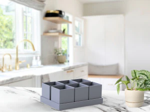 FLOWERPOT- MACETAS PARA HIERBAS SUCULENTAS - BASES DE 3 Y 6 MACETAS PARA HIERBASSUCULENTAS Modelo de Impressão 3D