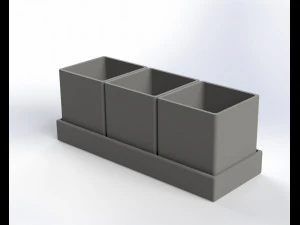 FLOWERPOT- MACETAS PARA HIERBAS SUCULENTAS - BASES DE 3 Y 6 MACETAS PARA HIERBASSUCULENTAS 3D Print Model