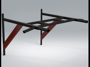 Barra Para Dominadas Abatible 3D Model