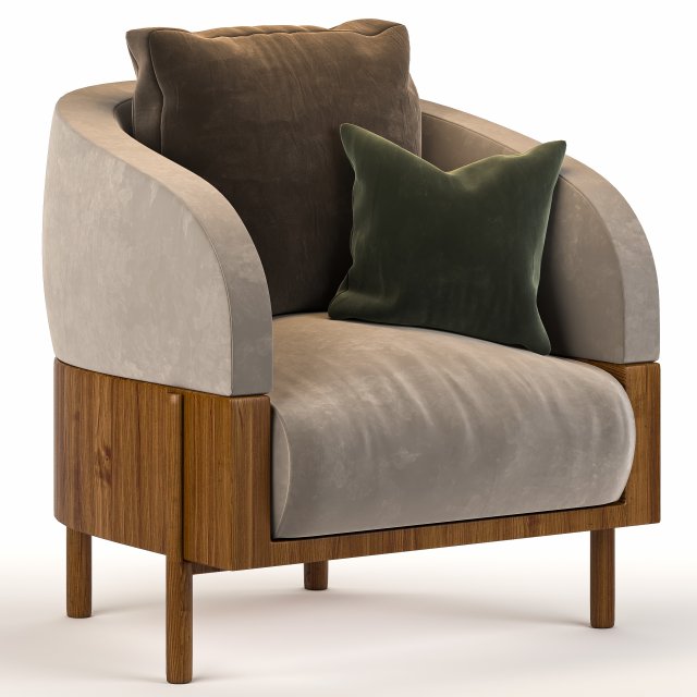 JACQUESarmchair 3D Модель .c4d .max .obj .3ds .fbx .stl .blend 