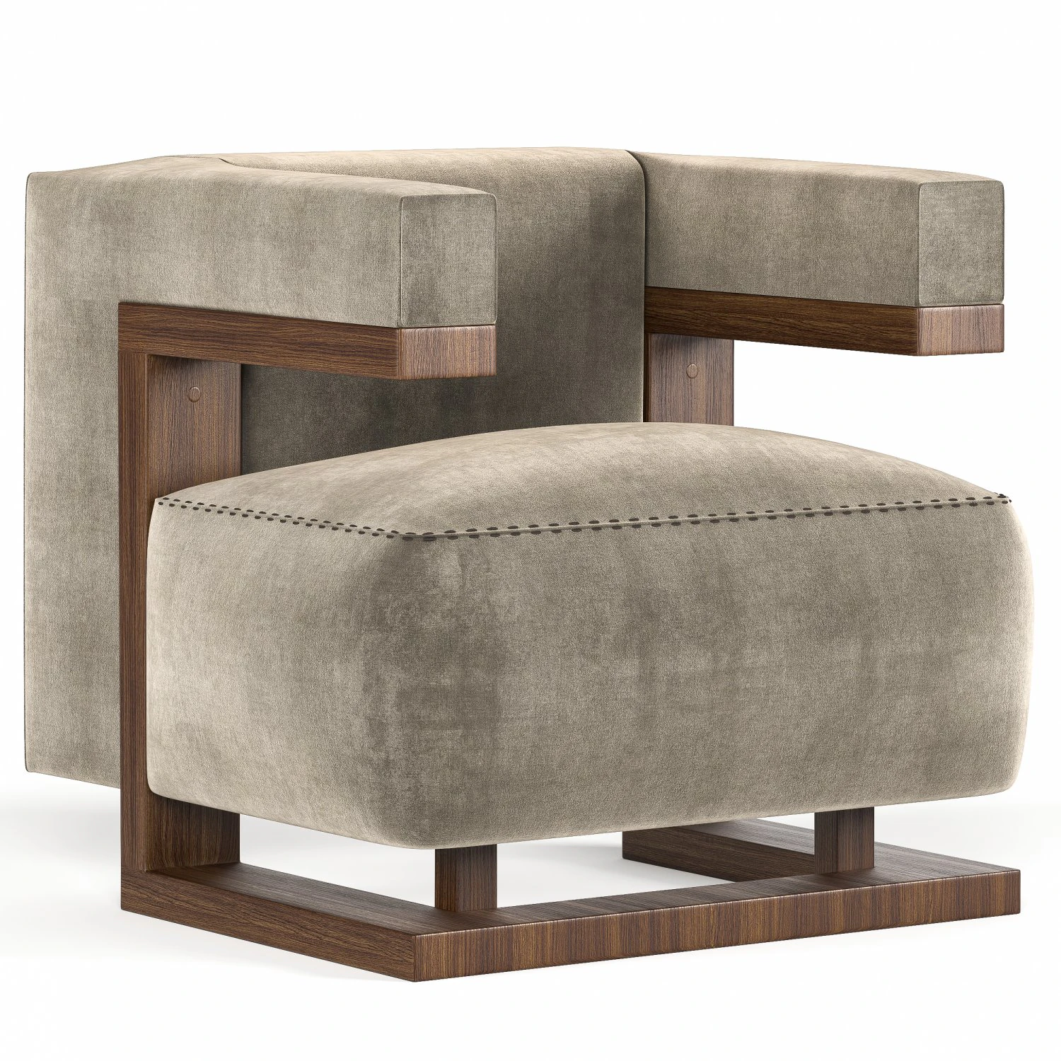 TECTA F51 Armchair with armrests 3D Model .c4d .max .obj .3ds .fbx .stl .blend 
