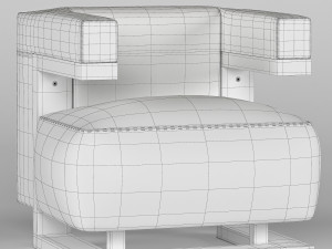 TECTA F51 Armchair with armrests 3D 模型
