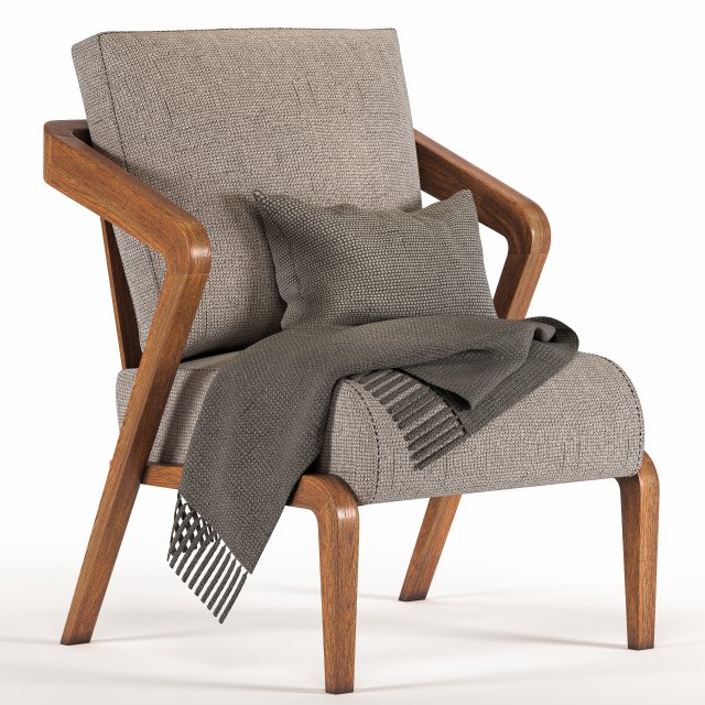 Jade armchair 3D Model .c4d .max .obj .3ds .fbx .stl .blend 