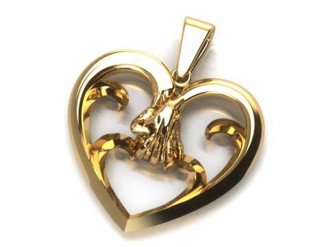 Heart holding hand pendant Modello di stampa 3D
