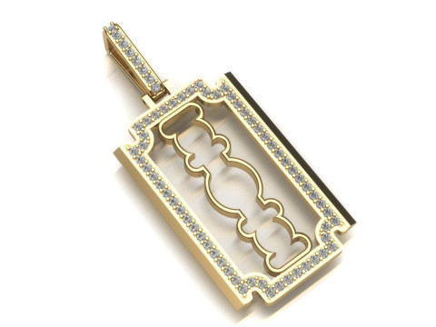 Razor diamonds pendant 3Dプリントモデル