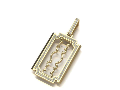 Razor diamonds pendant 3D Print Model
