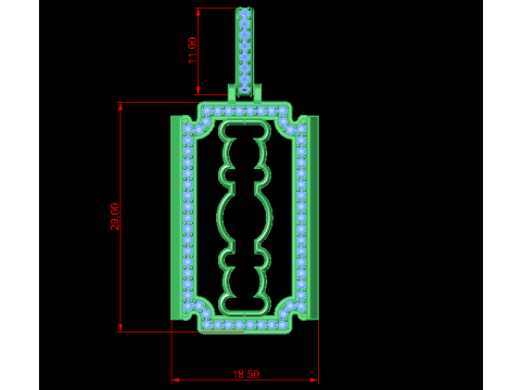 Razor diamonds pendant Modelo de impresión 3D