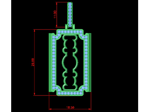 Razor diamonds pendant 3D Print Model