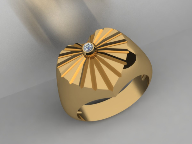 Heart ring 3D Print Model .c4d .max .obj .3ds .fbx .stl .blend 