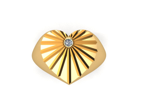 Heart ring 3D Print Model