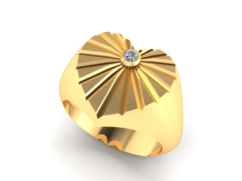 Heart ring 3D Print Model