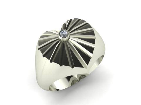 Heart ring 3D Print Model