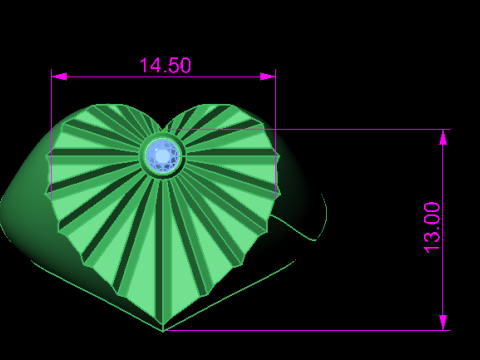 Heart ring 3D Print Model