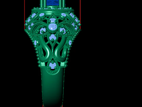 Women diamonds ring 3D Print Model