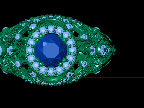 Women diamonds ring Modèles 3D en vedette