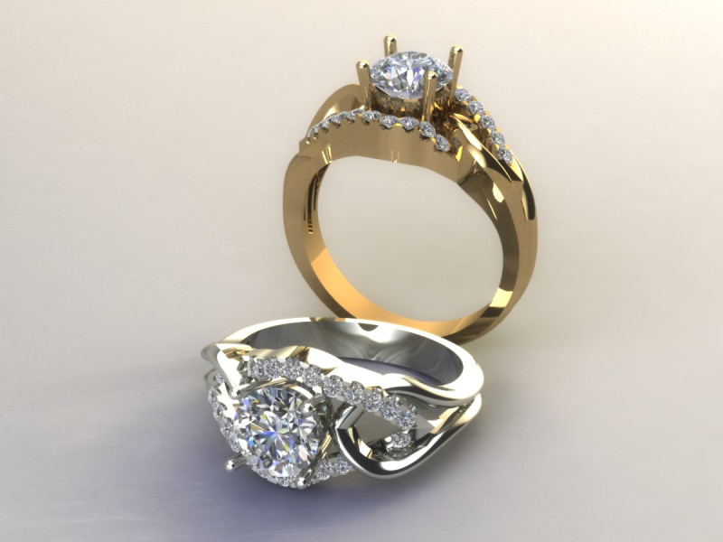 Women diamond ring 3D Принт Модель .c4d .max .obj .3ds .fbx .stl .blend 