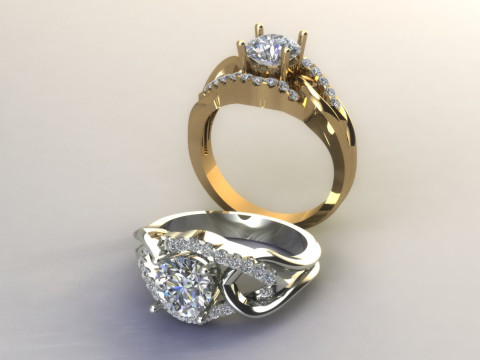 Women diamond ring 3Dプリントモデル
