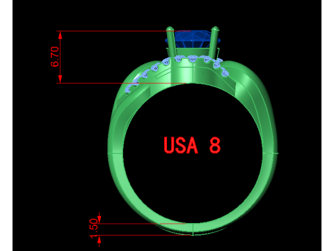Women diamond ring 3D Принт Модель