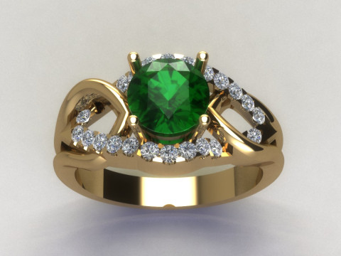 Women diamond ring 3D Принт Модель