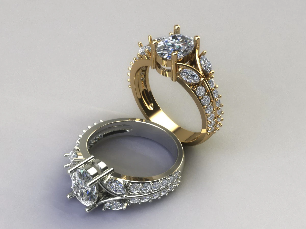 Women ring 3D Print Model .c4d .max .obj .3ds .fbx .stl .blend