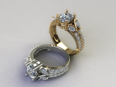Women ring 3Dプリントモデル