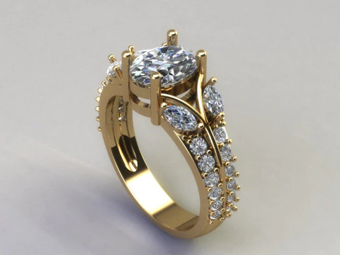 Women ring 3D Print Model