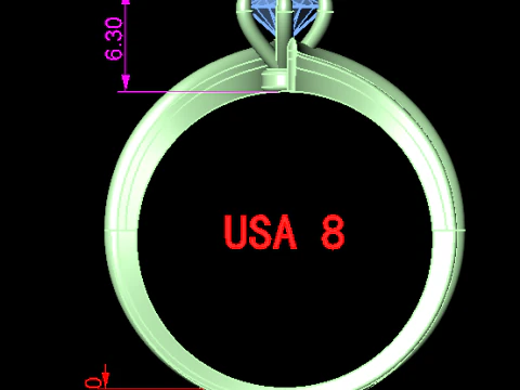 Women ring solitaire 3D Print Model