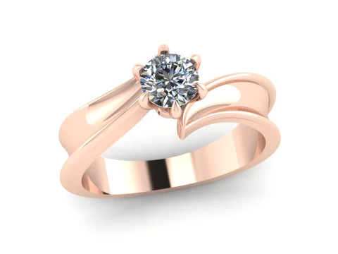 Women ring solitaire 3D Print Model