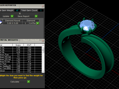 Women ring solitaire 3D Принт Модель