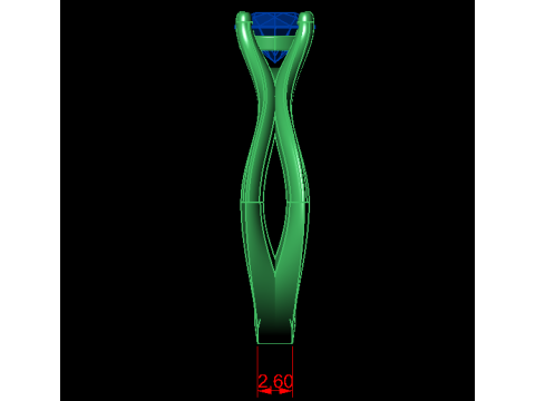 Women ring solitaire 3D Print Model