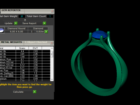 Women ring solitaire 3D Print Model