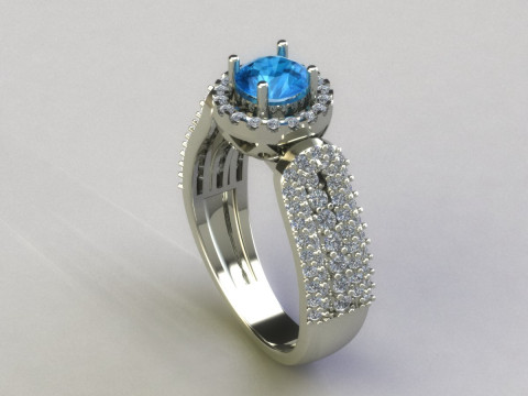 Women diamonds ring 3D Print Model