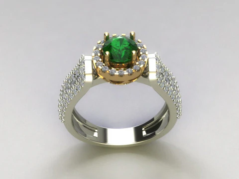 Women diamonds ring 3D Print Model