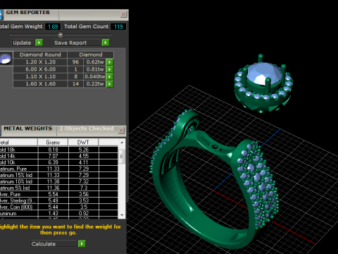 Women diamonds ring 3D Print Model