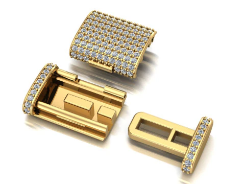 Sluiting Cubaanse ketting ovale vorm 3D printmodel