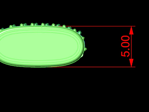 Clasp cuban chain oval shape 3D Print Model