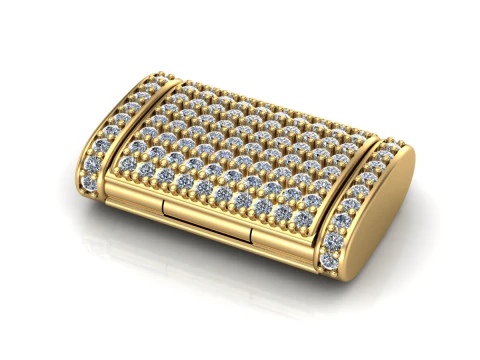 Clasp cuban chain oval shape 3D Print Model