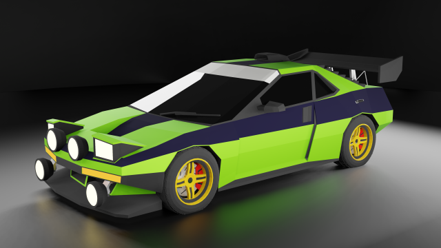Rally Car 3D Model .c4d .max .obj .3ds .fbx .stl .blend 