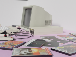 Commodore 64 c new model complete scene 3D-Modell