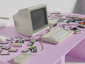 Commodore 64 c new model complete scene 3D Model