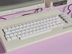 Commodore 64 c new model complete scene 3D-Modell