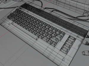 Commodore 64 c new model complete scene 3D Model