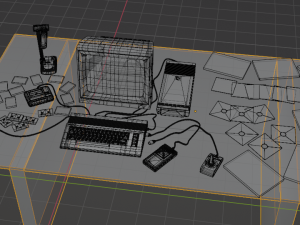 Commodore 64 c new model complete scene 3D-Modell